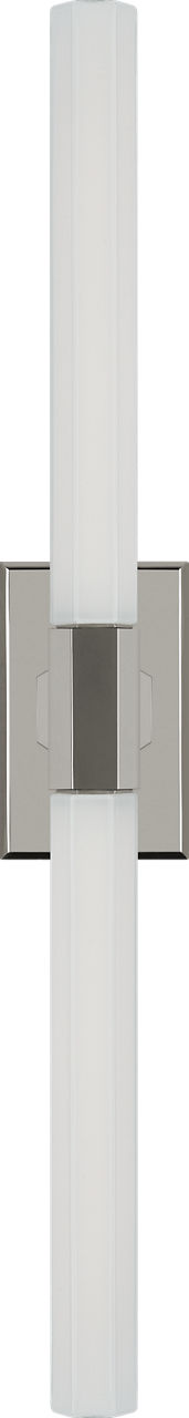 Hawthorne 20" Double Bath Light | Polished Nickel | White Glass