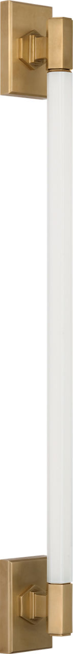 Hawthorne 30" Linear Bath Light | Antique-Burnished Brass | White Glass