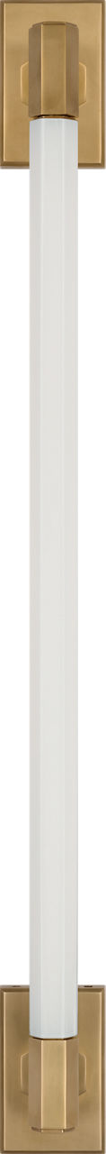 Hawthorne 30" Linear Bath Light | Antique-Burnished Brass | White Glass