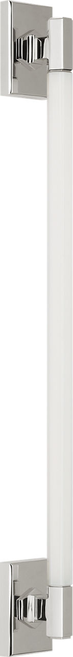 Hawthorne 30" Linear Bath Light | Polished Nickel | White Glass