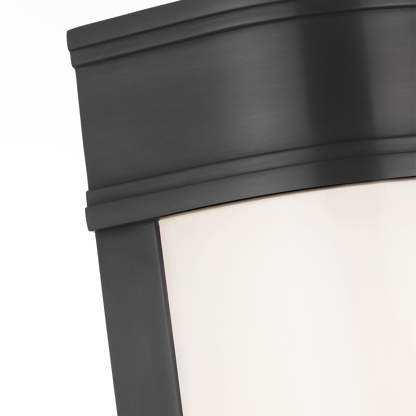 Marden 12" Salon Bath Sconce | Bronze | White Glass