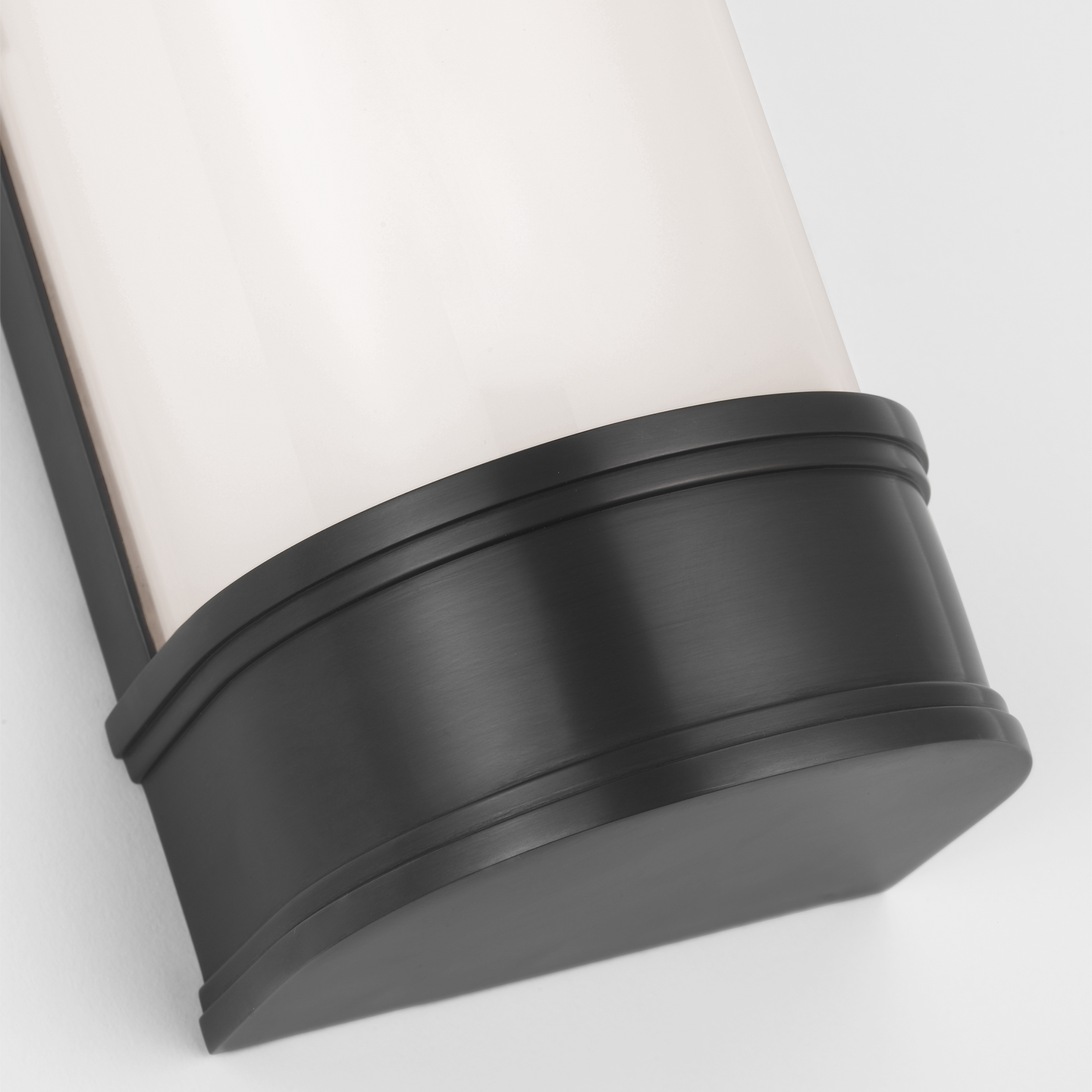 Marden 18" Salon Bath Sconce | Bronze | White Glass