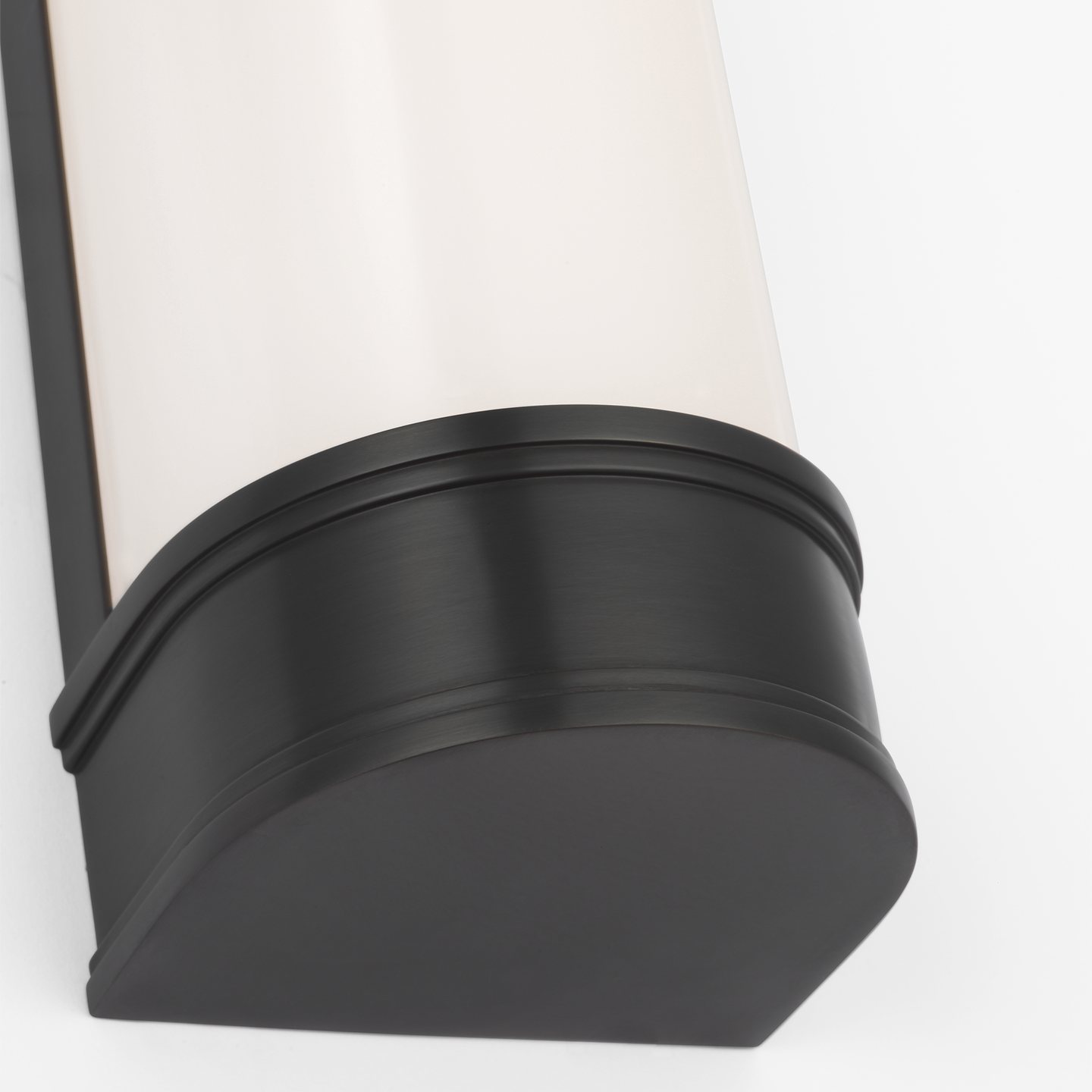 Marden 24" Salon Bath Sconce | Bronze | White Glass