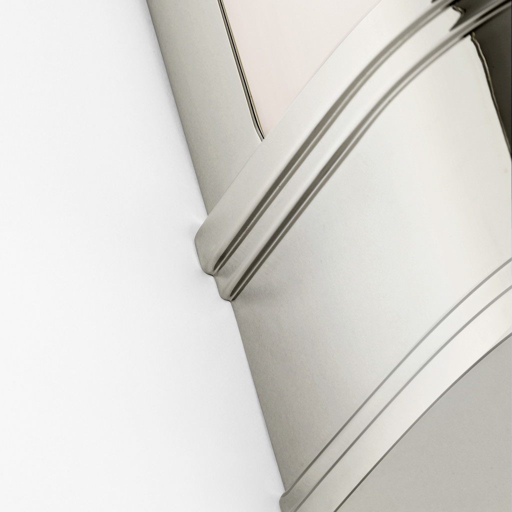Marden 24" Salon Bath Sconce | Polished Nickel | White Glass
