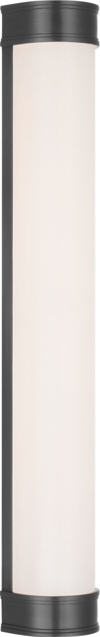 Marden 30" Salon Bath Sconce | Bronze | White Glass