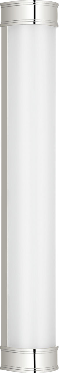 Marden 30" Salon Bath Sconce | Polished Nickel | White Glass