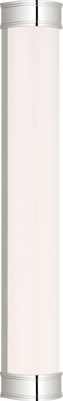 Marden 30" Salon Bath Sconce | Polished Nickel | White Glass
