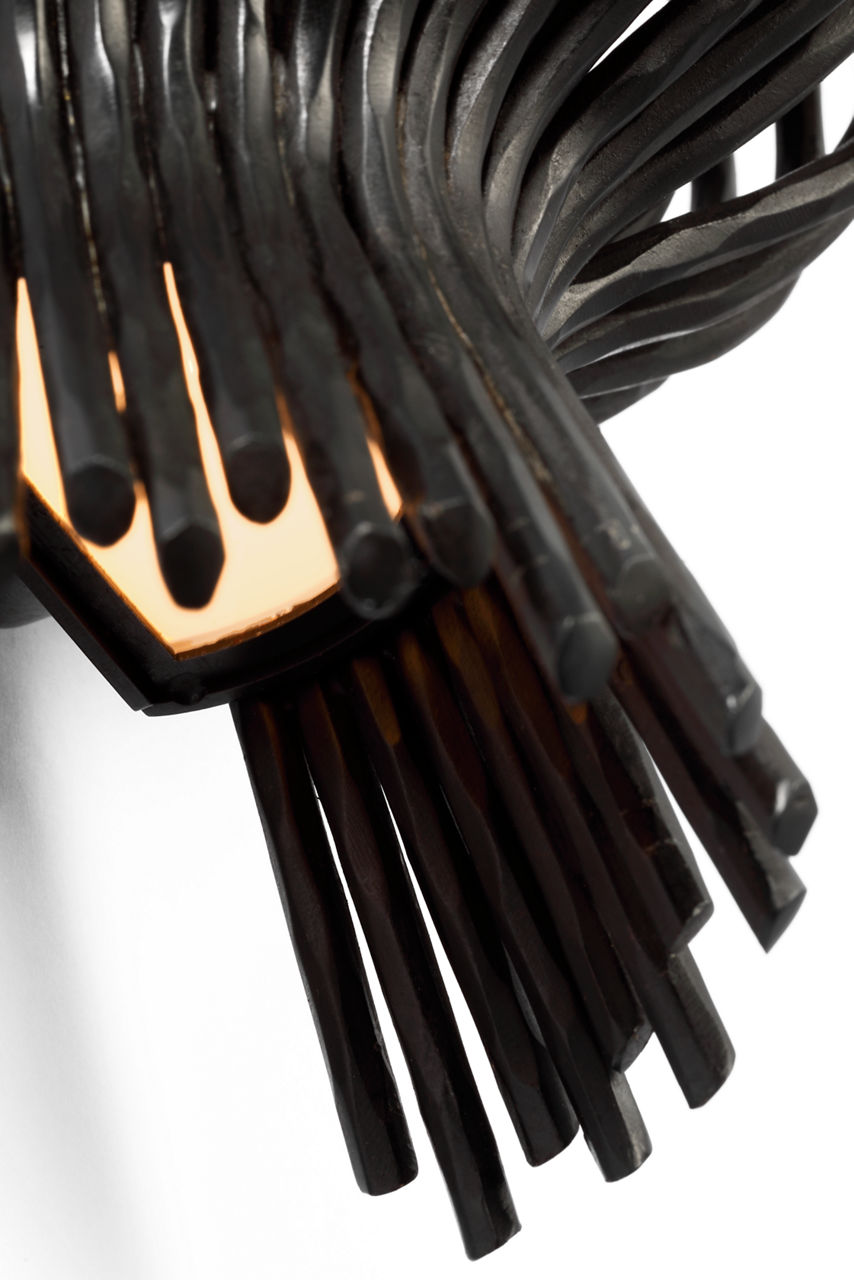 Astra 17" Sculpted Sconce | Aged Iron