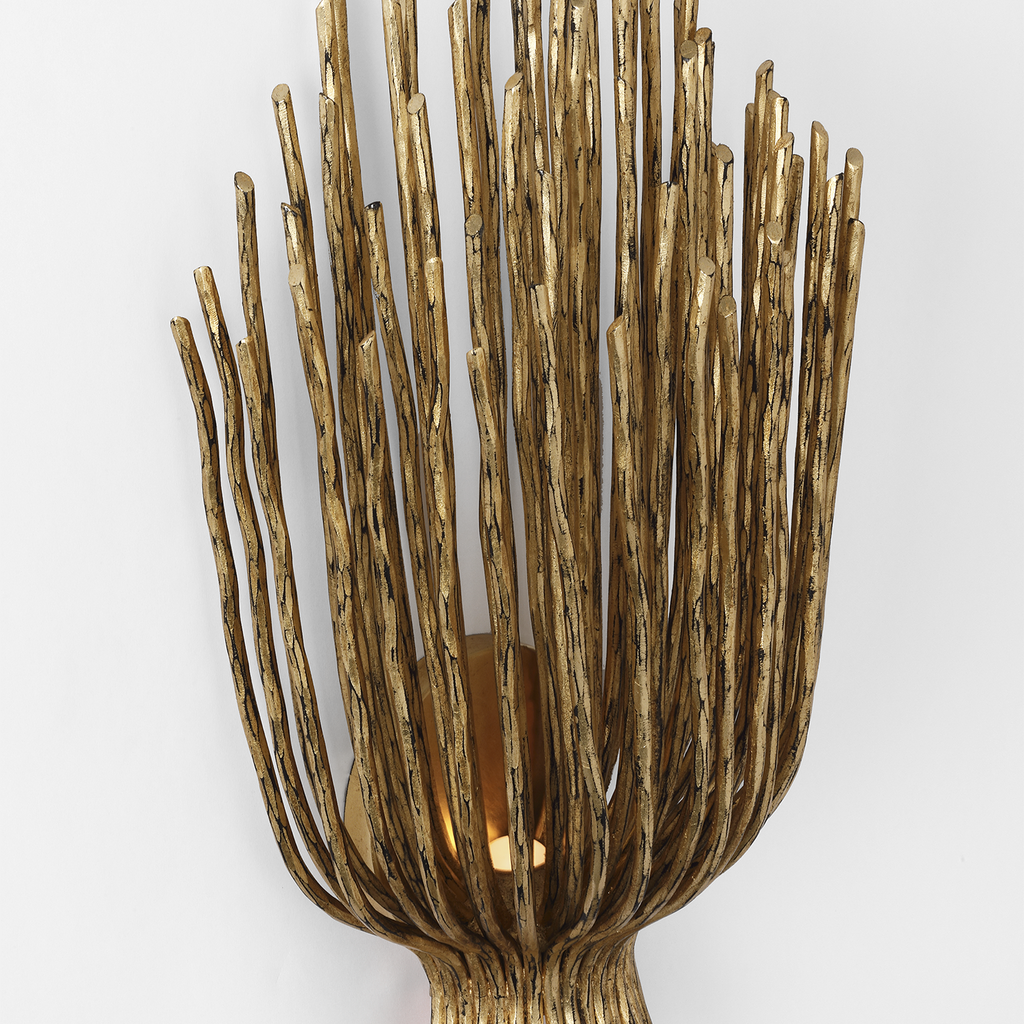 Astra 17" Sculpted Sconce | Gilded Iron