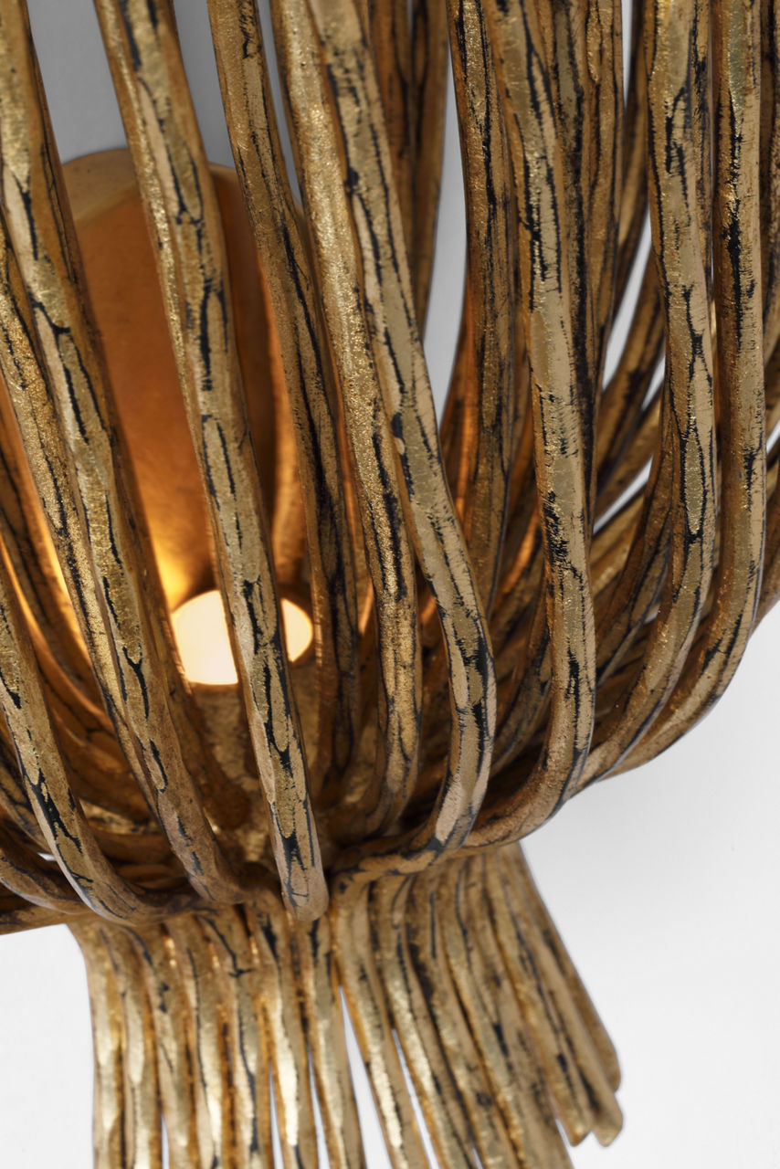 Astra 17" Sculpted Sconce | Gilded Iron