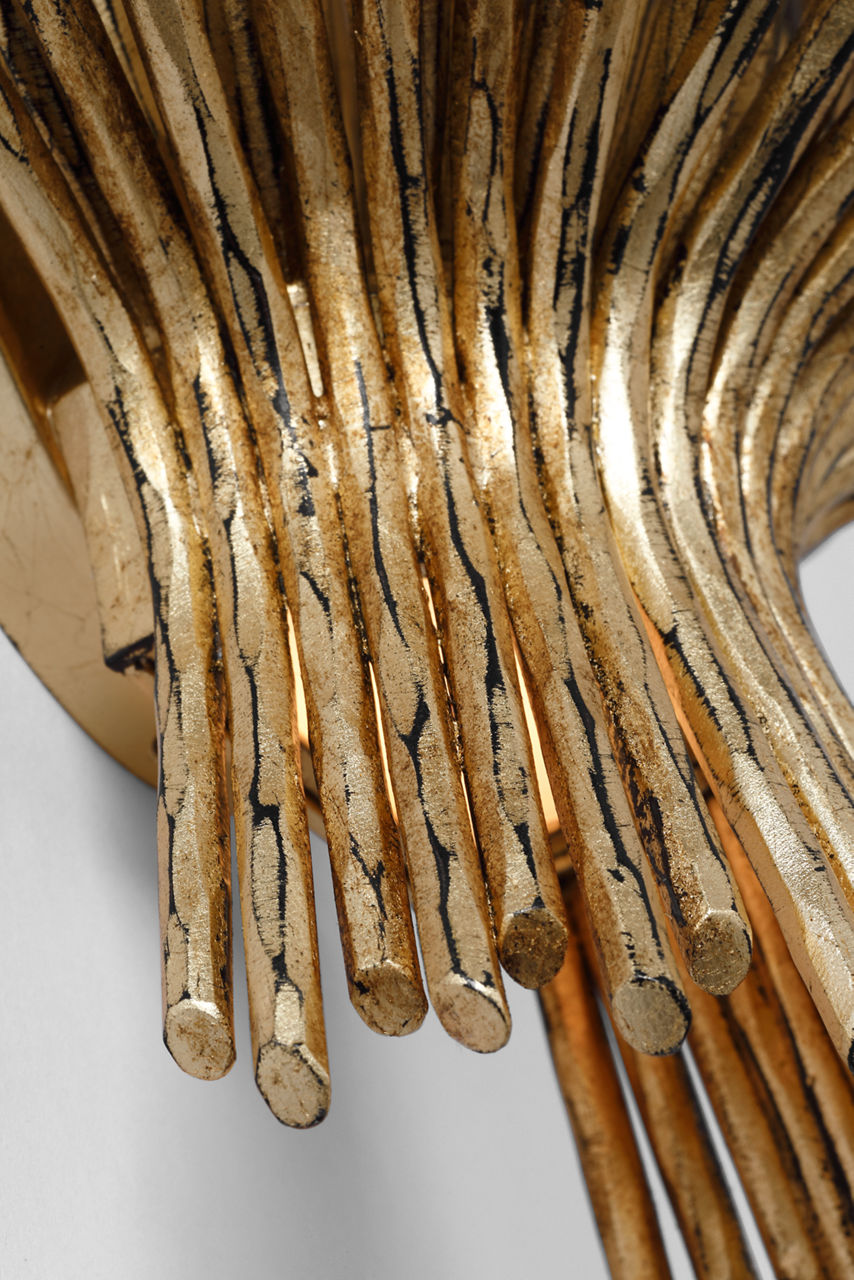 Astra 17" Sculpted Sconce | Gilded Iron