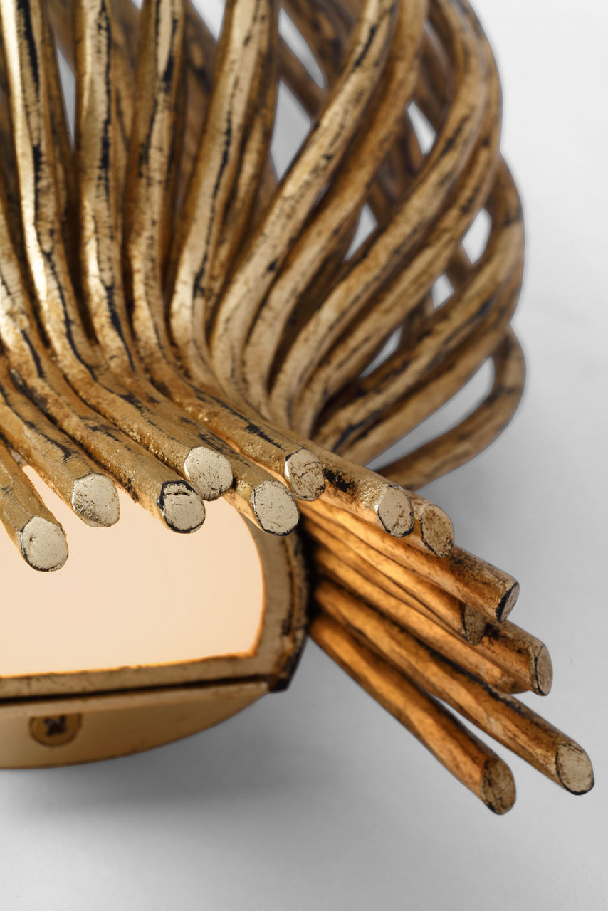 Astra 17" Sculpted Sconce | Gilded Iron