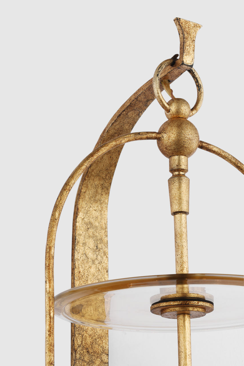 Lorford Medium Sconce | Gilded Iron | Clear Glass
