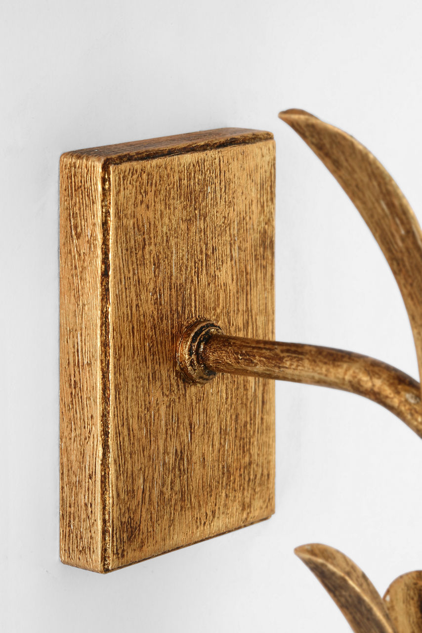 Provenz 20" Tail Sconce | French Gild | Linen Shade