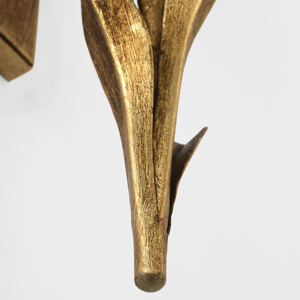 Provenz 20" Tail Sconce | French Gild | Linen Shade