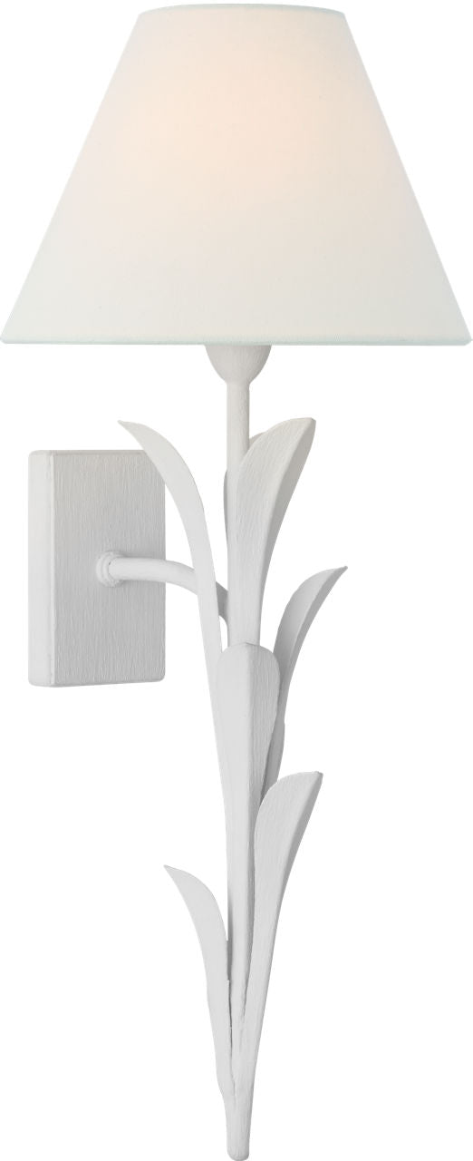 Provenz 20" Tail Sconce | Plaster White | Linen Shade