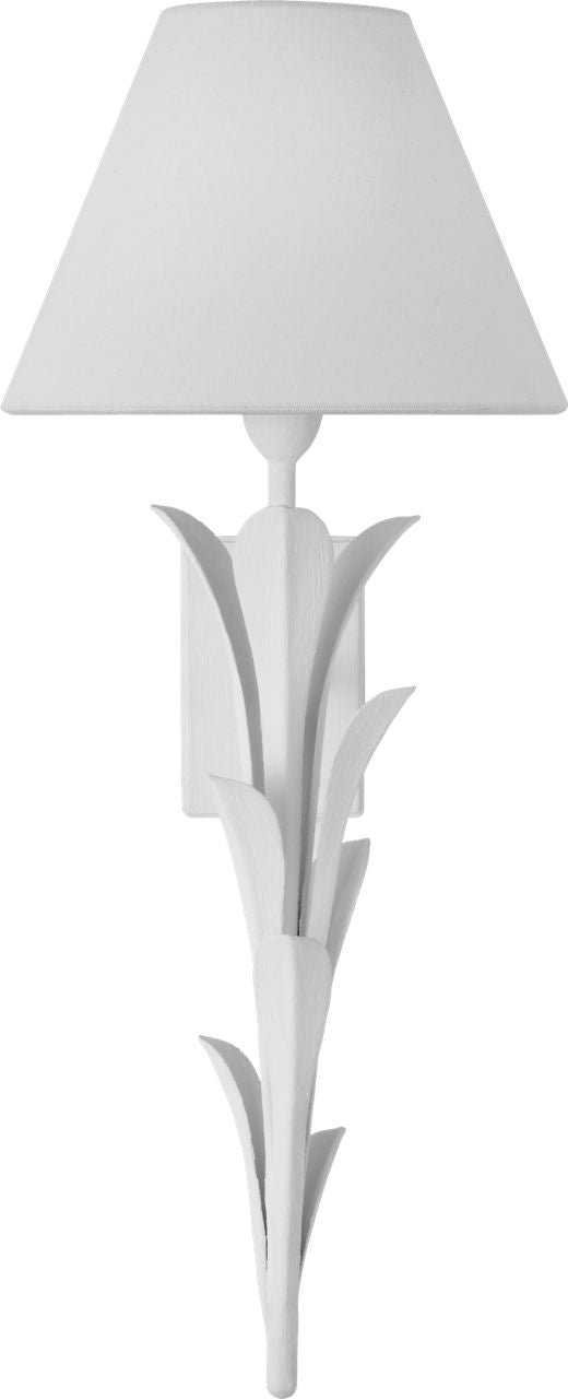Provenz 20" Tail Sconce | Plaster White | Linen Shade