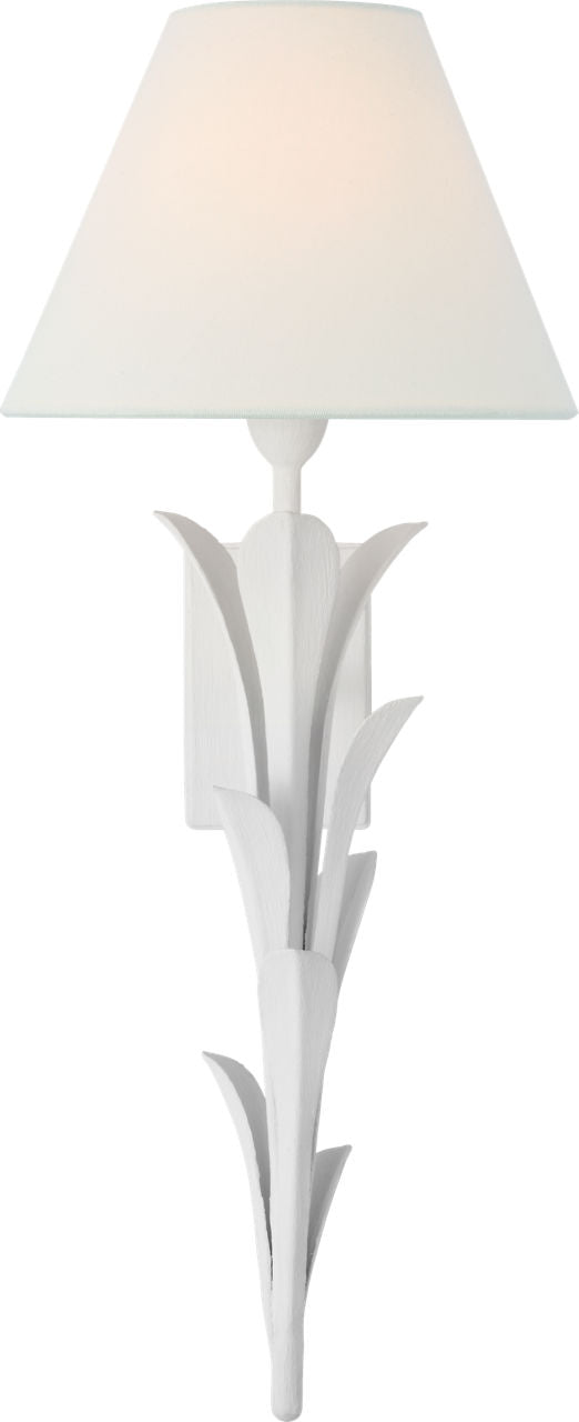 Provenz 20" Tail Sconce | Plaster White | Linen Shade