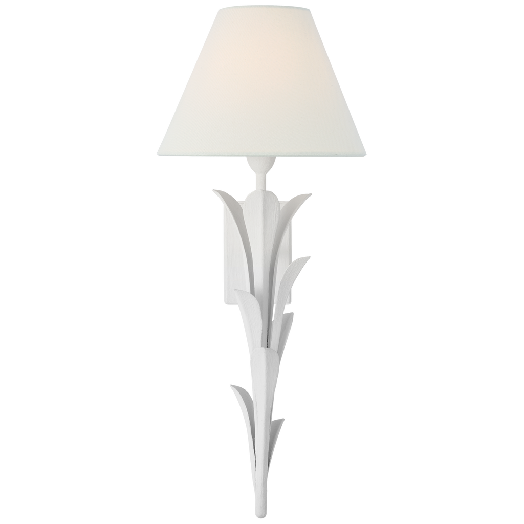 Provenz 20" Tail Sconce | Plaster White | Linen Shade