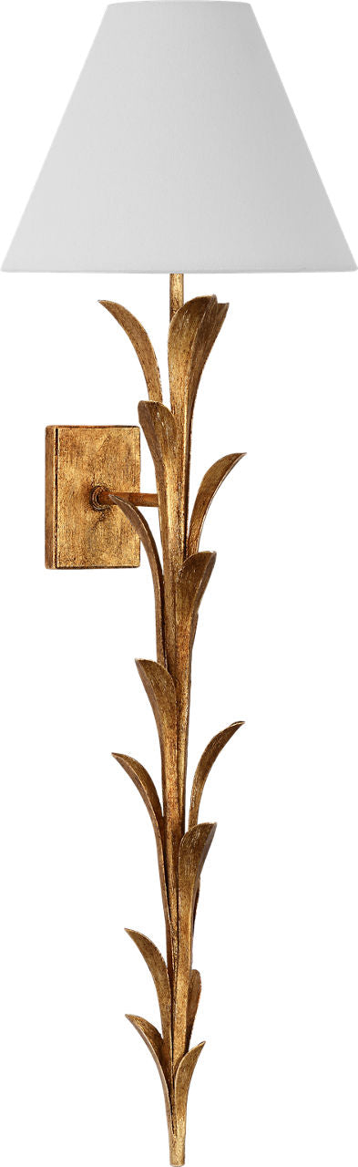 Provenz 34" Statement Sconce | French Gild | Linen Shade