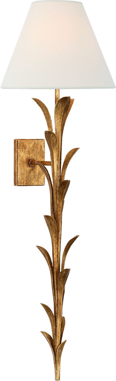 Provenz 34" Statement Sconce | French Gild | Linen Shade