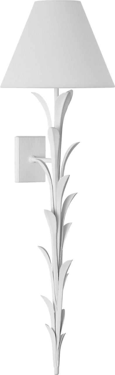 Provenz 34" Statement Sconce | Plaster White | Linen Shade