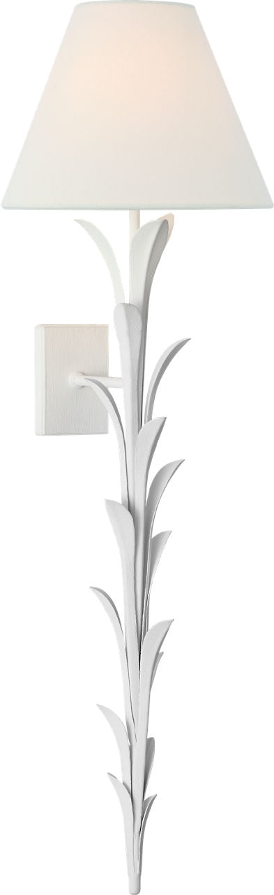Provenz 34" Statement Sconce | Plaster White | Linen Shade