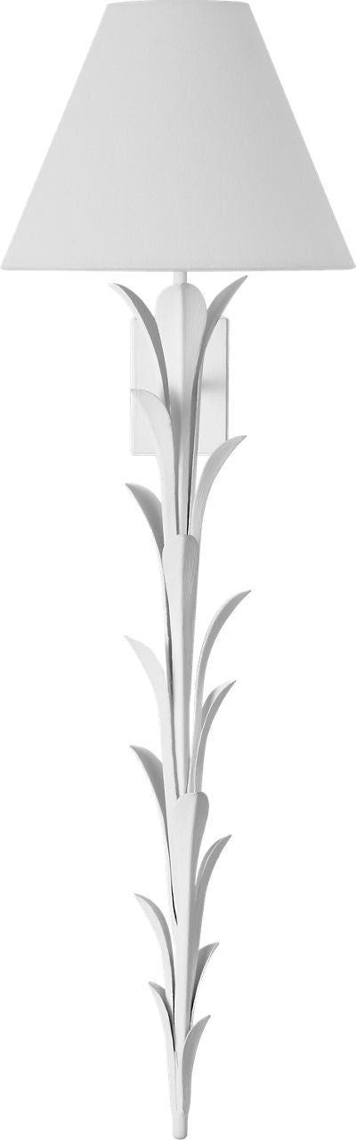 Provenz 34" Statement Sconce | Plaster White | Linen Shade