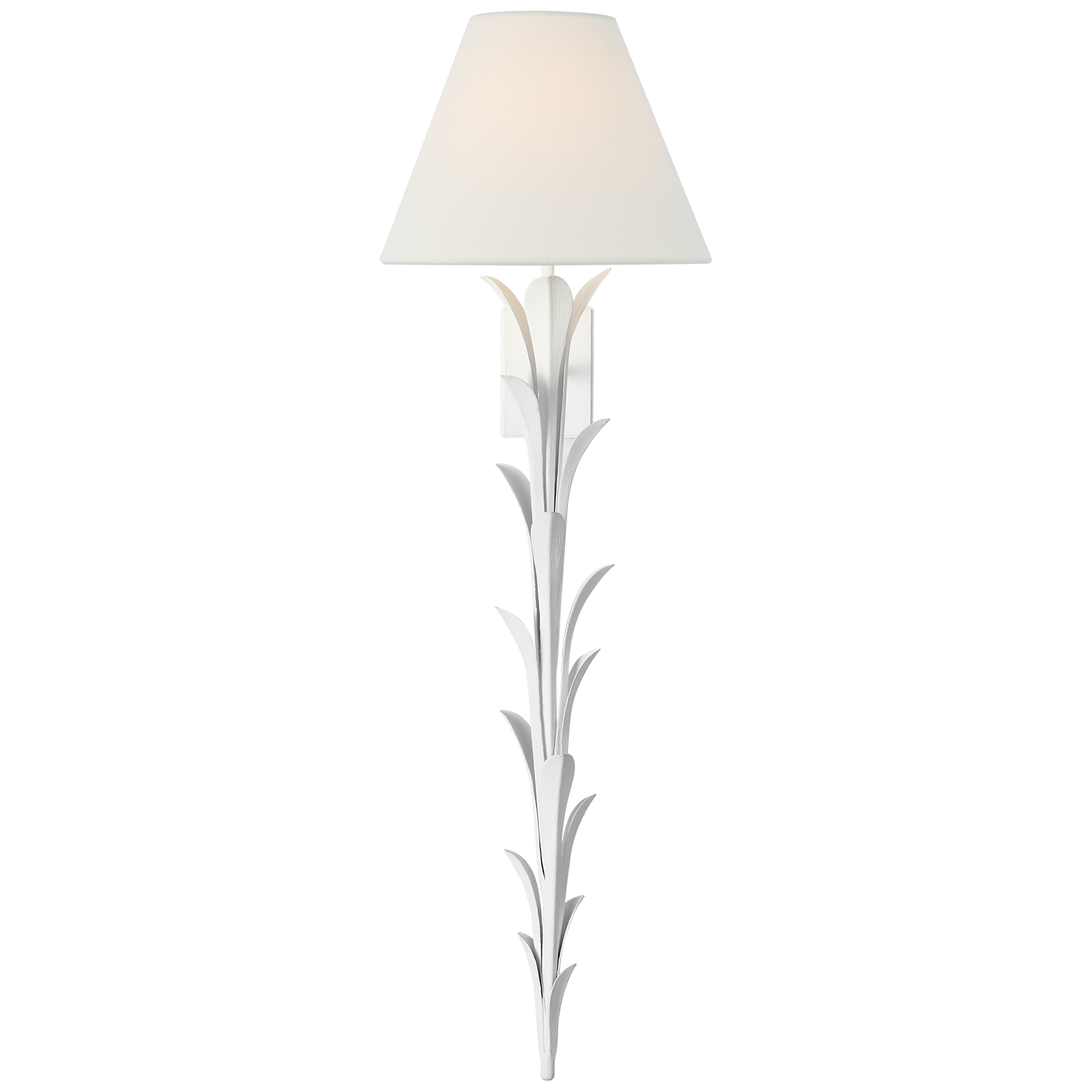 Provenz 34" Statement Sconce | Plaster White | Linen Shade