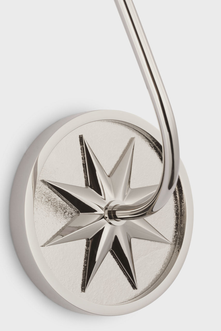 Polaris 15" Sconce | Polished Nickel | Linen Shade