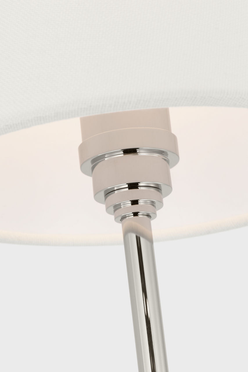 Polaris 15" Sconce | Polished Nickel | Linen Shade