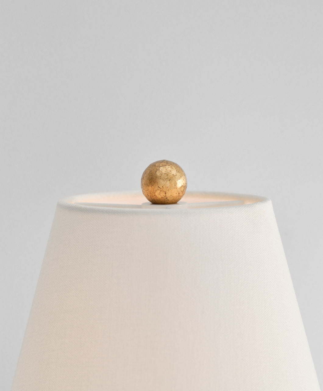 Aiden Large Tail Sconce | Gilded Iron | Linen Shade