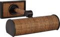 Halwell 8" Picture Light | Bronze and Natural Woven Rattan