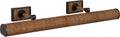 Halwell 30" Picture Light | Bronze and Natural Woven Rattan