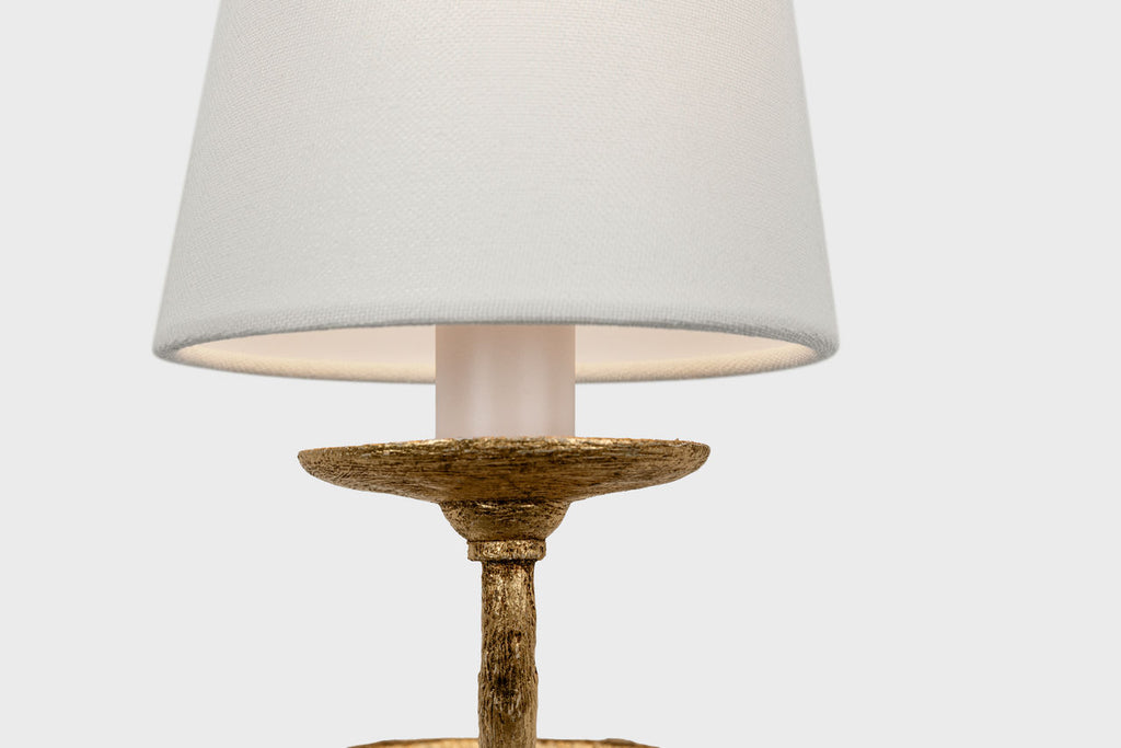 Amalfi 15" Sconce | Milano Gold | Linen Shade