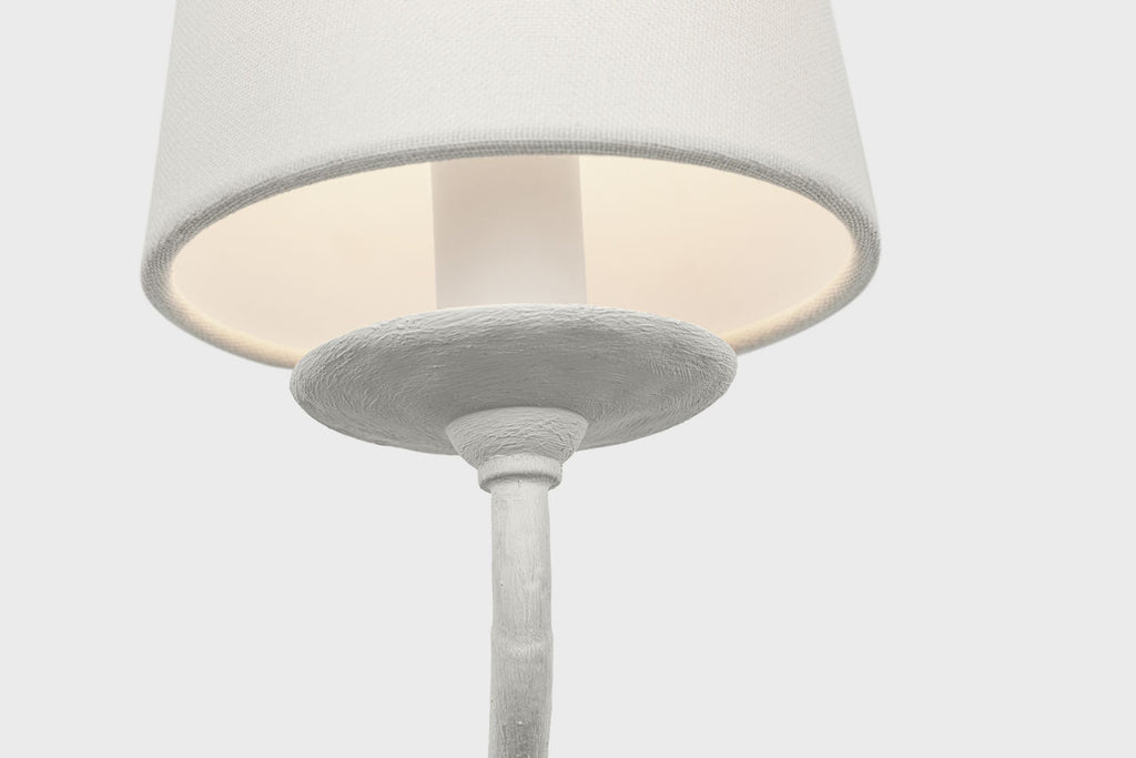 Amalfi 15" Sconce | Plaster White | Linen Shade