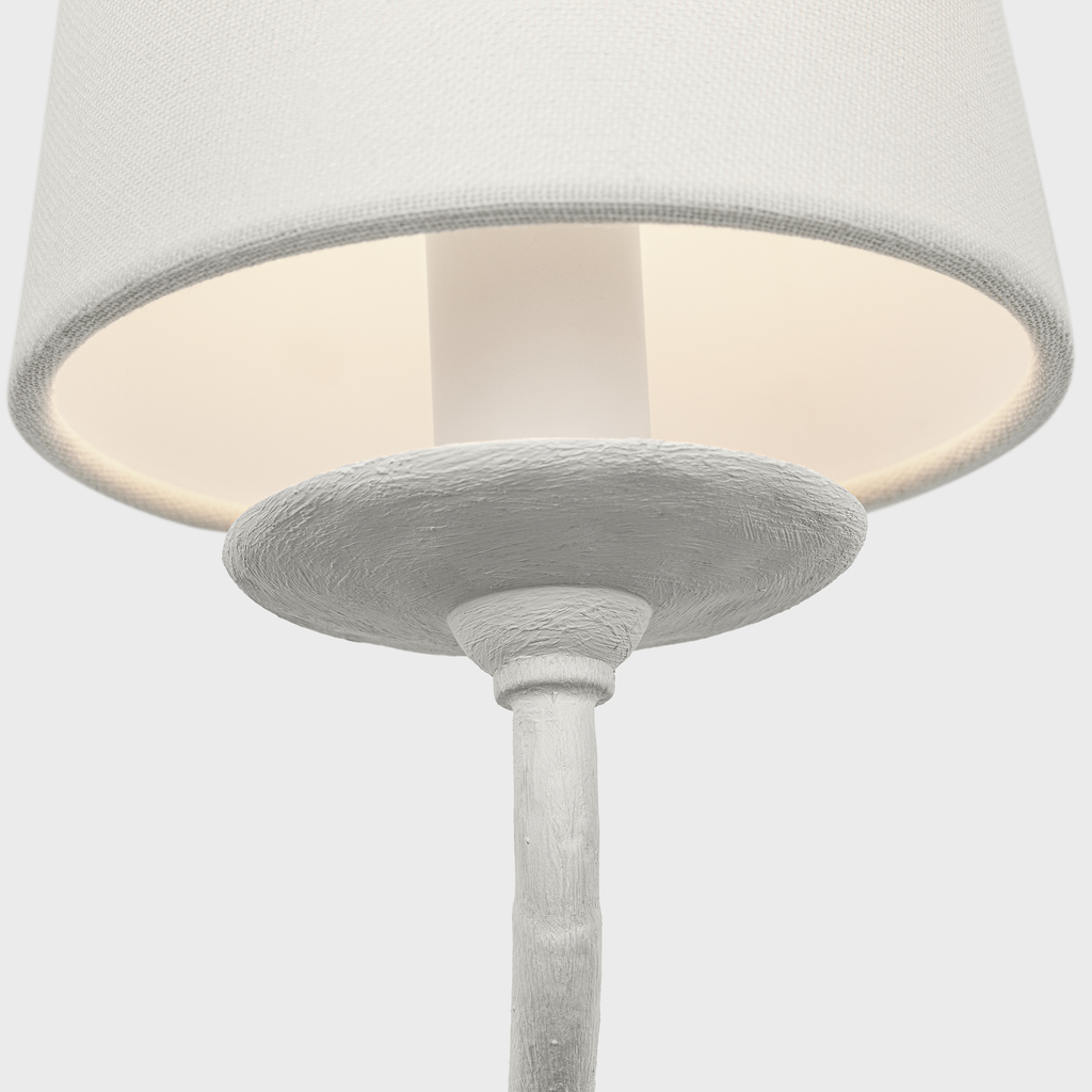 Amalfi 15" Sconce | Plaster White | Linen Shade