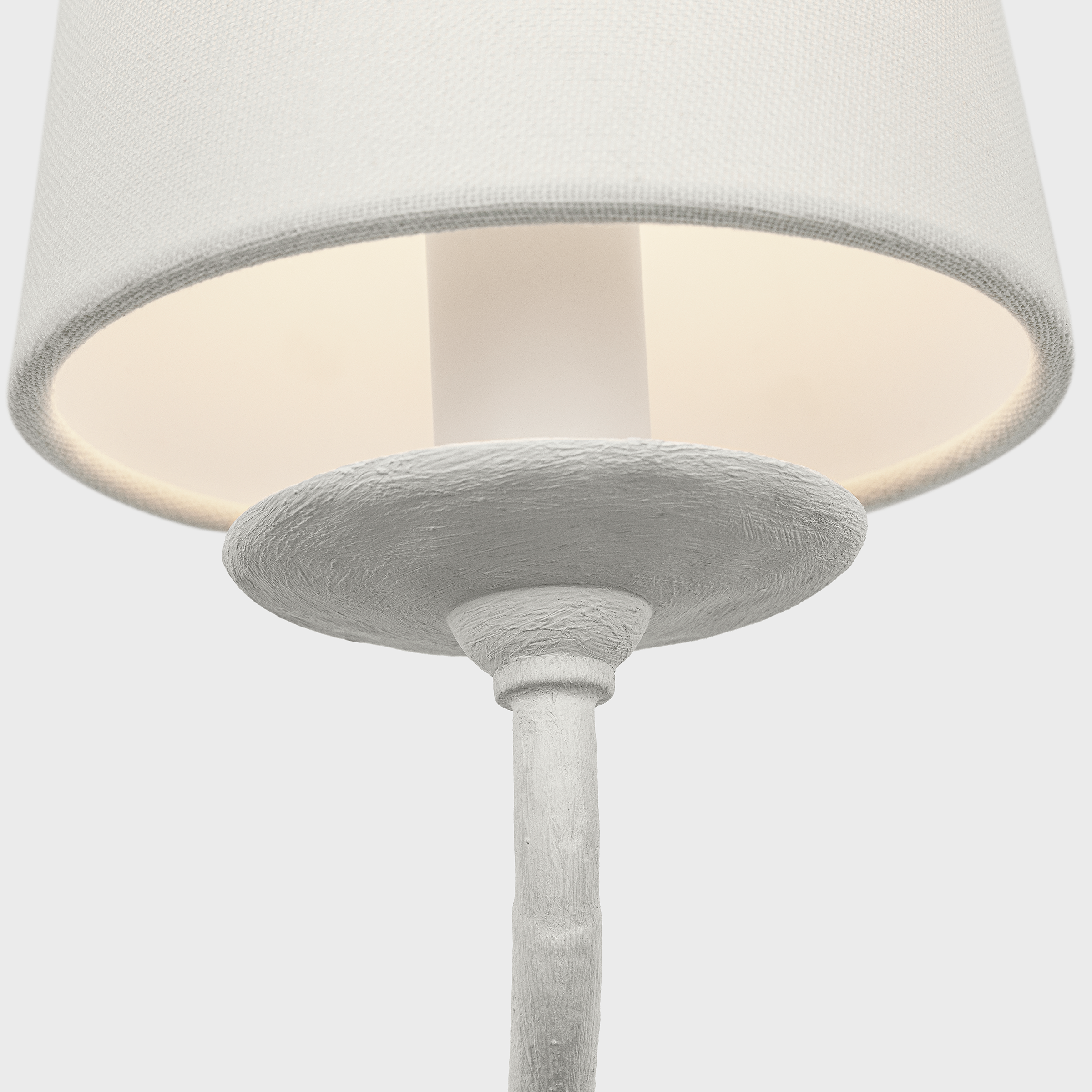Amalfi 15" Sconce | Plaster White | Linen Shade