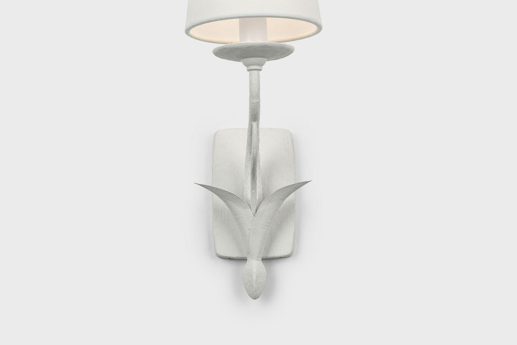 Amalfi 15" Sconce | Plaster White | Linen Shade