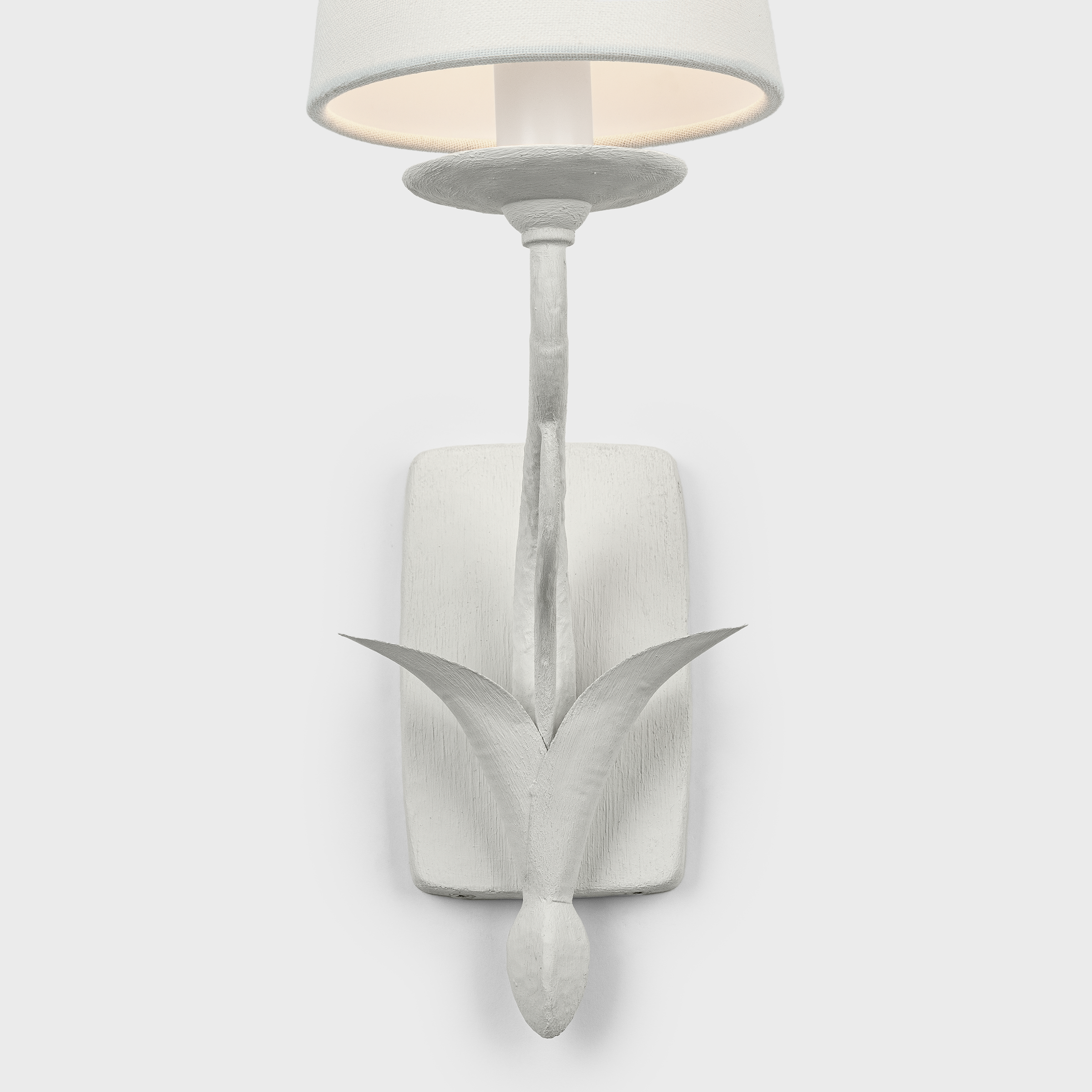 Amalfi 15" Sconce | Plaster White | Linen Shade