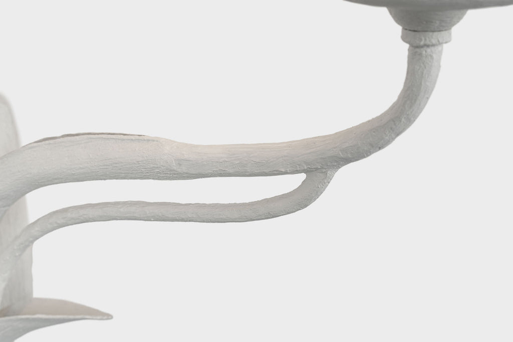 Amalfi 15" Double Sconce | Plaster White | Linen Shades