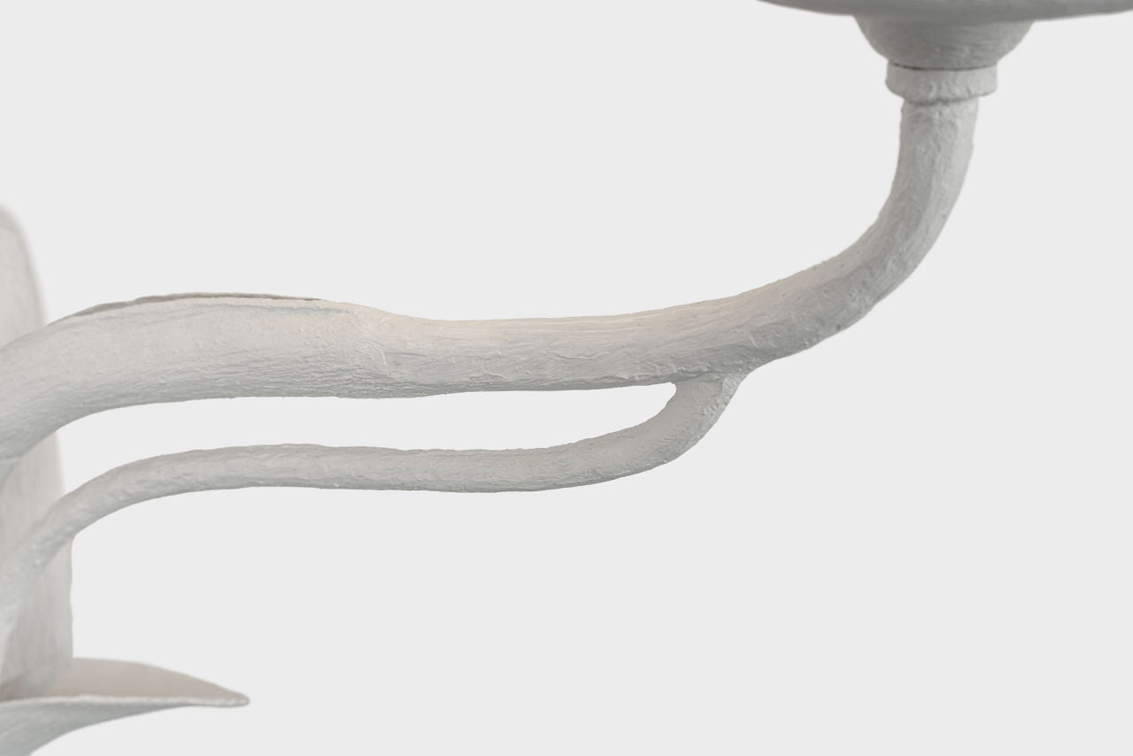 Amalfi 15" Double Sconce | Plaster White | Linen Shades