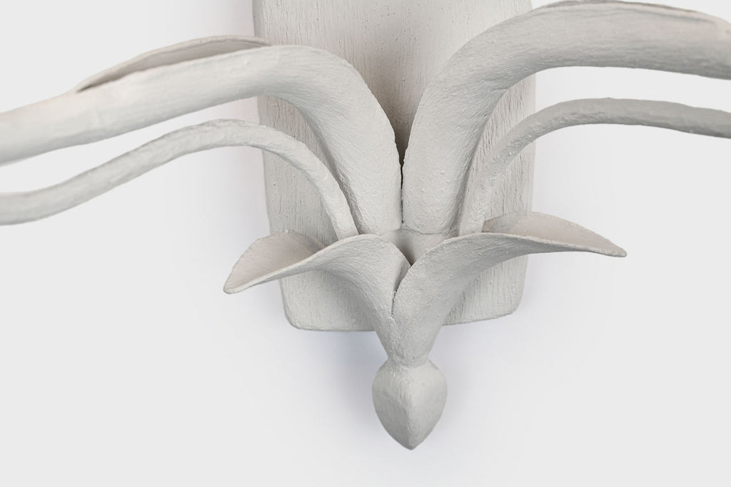 Amalfi 15" Double Sconce | Plaster White | Linen Shades