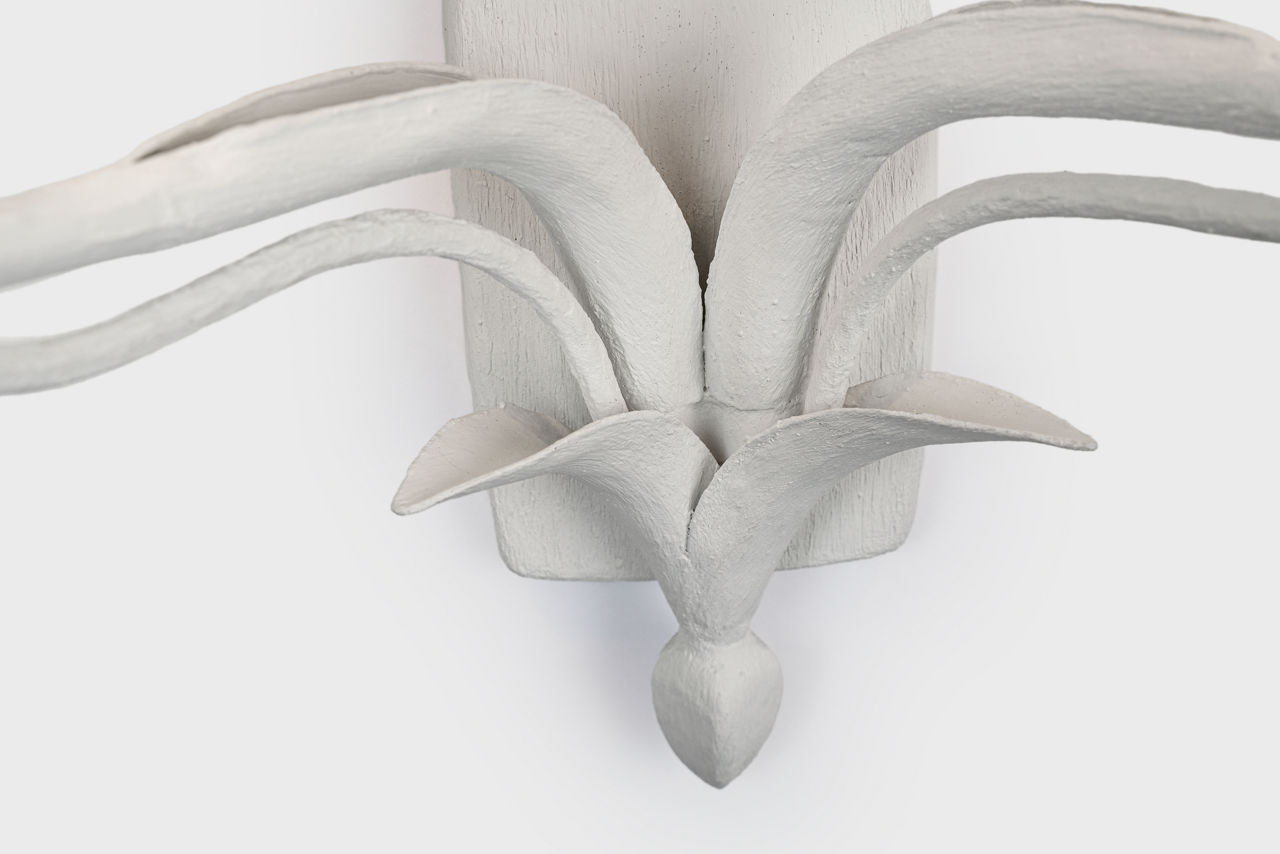 Amalfi 15" Double Sconce | Plaster White | Linen Shades