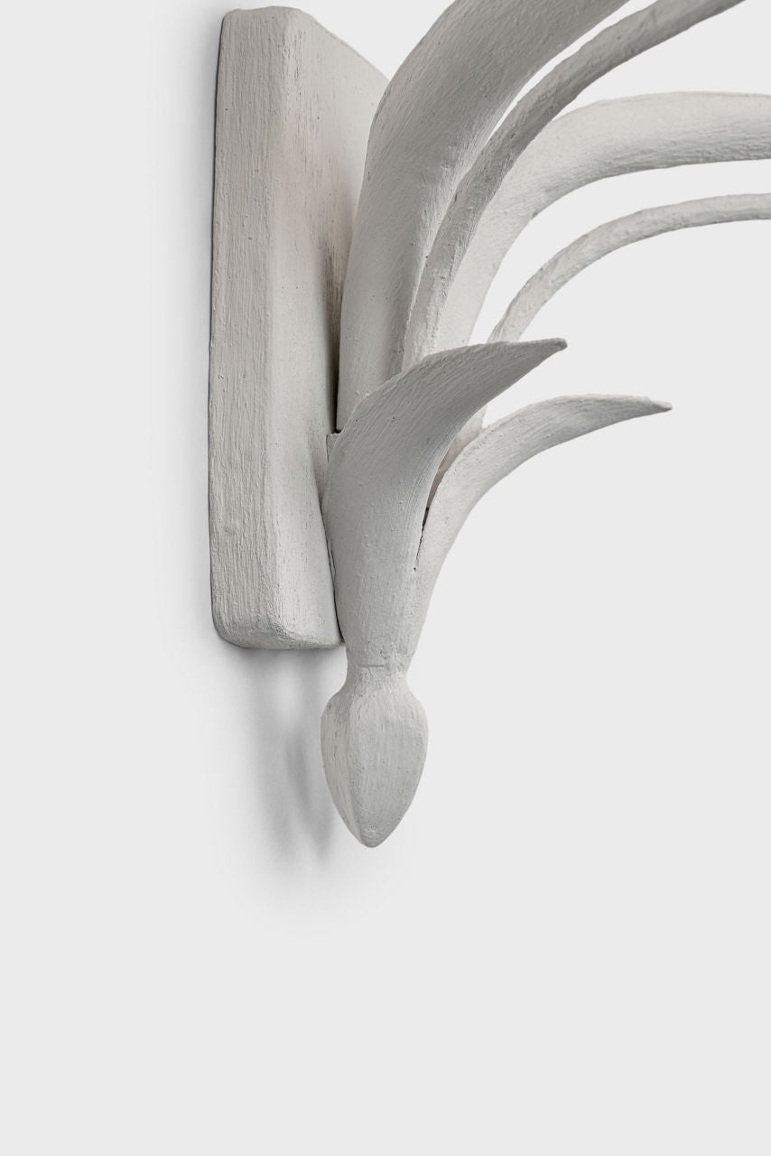 Amalfi 15" Double Sconce | Plaster White | Linen Shades