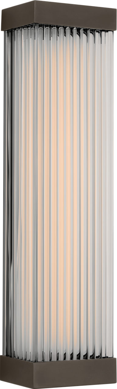 Vance 14" Sconce | Bronze | Clear Glass Rods