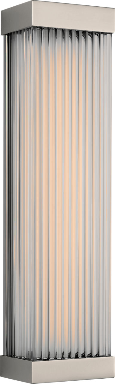 Vance 14" Sconce | Polished Nickel | Clear Glass Rods