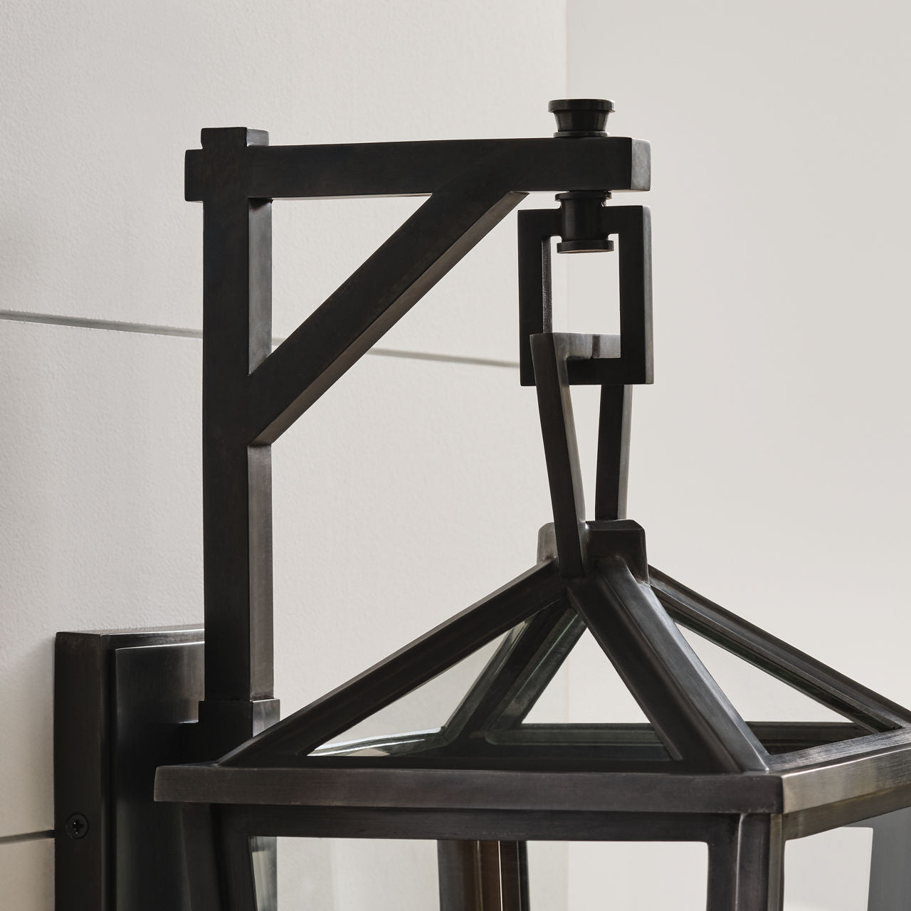 Darlana Small Tall Bracketed Wall Lantern | Bronze