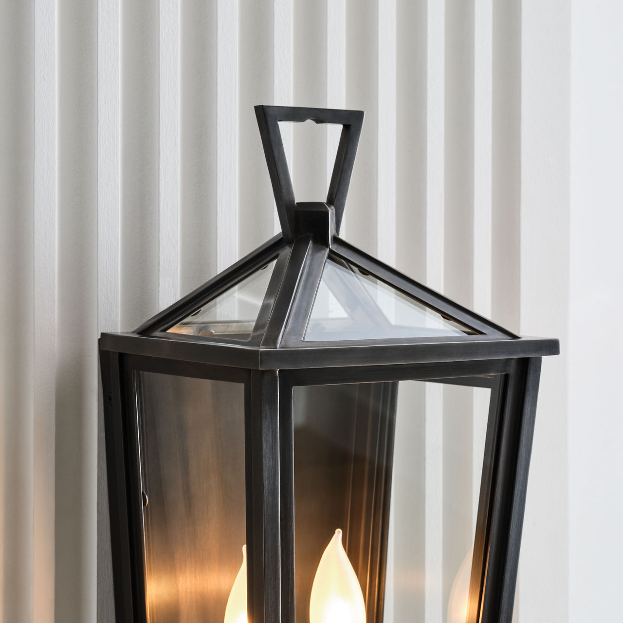 Darlana Small Tall 3/4 Wall Lantern | Bronze