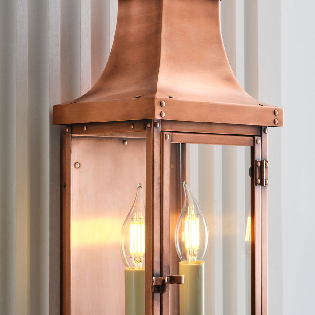 Bedford Medium 3/4 Lantern | Natural Copper